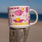 rehoboth souvenir illustrated ceramic mug drinkware rehoboth beach zelkys arcade delaware been there