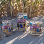 rehoboth delaware souvenir glass drinkware illustrated colorful wanderer collectible item