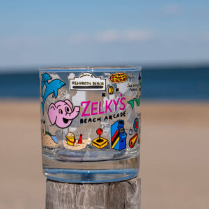 rehoboth delaware souvenir glass drinkware illustrated zelkys beach arcade collectible item